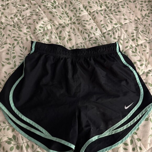 Nike Women's Black and Navy Shorts - Picture 1 of 4